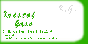 kristof gass business card